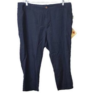Caribbean Joe lightweight cotton capris navy blue size 18W
